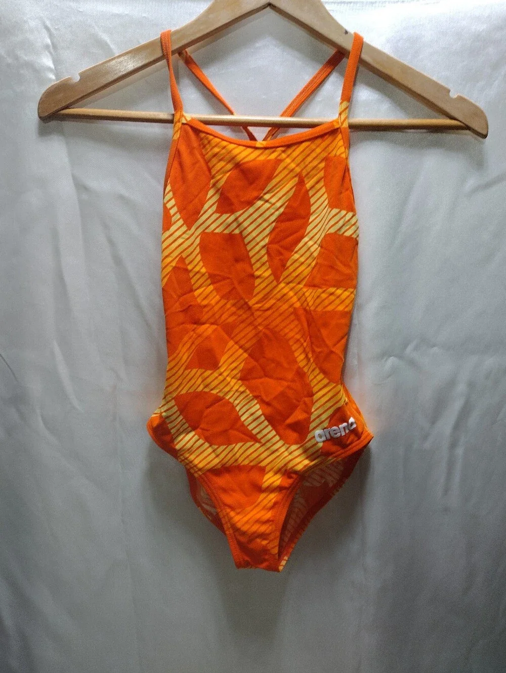 Arena Swimsuit Spider Light Drop Back One Piece Size 24 Competition